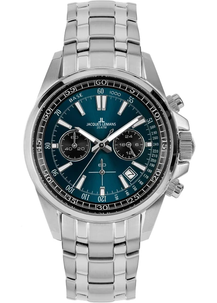 Jacques Lemans Liverpool JL.1-2117ZC Quartz Çelik Gri Mavi Kadran 10 ATM 44 mm Erkek Kol Saati ürün görseli 1