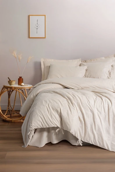 Cotton Box Keten Çift Kişilik Nevresim Takımı Esmira ürün görseli 1
