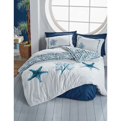 Cotton Box Maritime Çift Kişilik Nevresim Takimi Star Lacivert ürün görseli 1