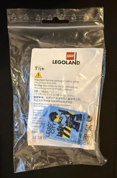Legoland Discovery Centre 2019 Policeman Pattern Duplo Brick 1x2x2 - Resim 2