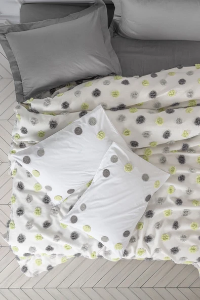Cotton Box Bonny Çift Kişilik Pike Takımı Leroy Gri ürün görseli 1