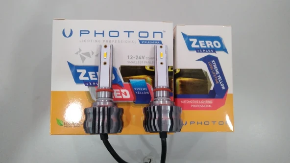 PHOTON LED FAR AMPULU ZERO H1 XTREME YELLOW +3 PLUS FANSIZ LED 12V24V ürün görseli 1