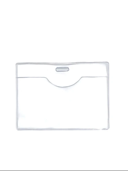 Pvc Yaka Kartlığı Yaka Kartı Kılıfı Kart Koruyucu 9,5x7 cm - 1 Adet ürün görseli 1