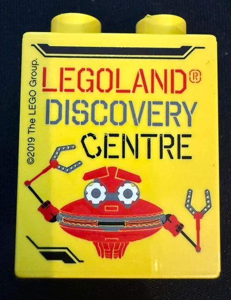 Legoland Discovery Centre 2019 Crab Pattern Duplo Brick 1x2x2 - Resim 2