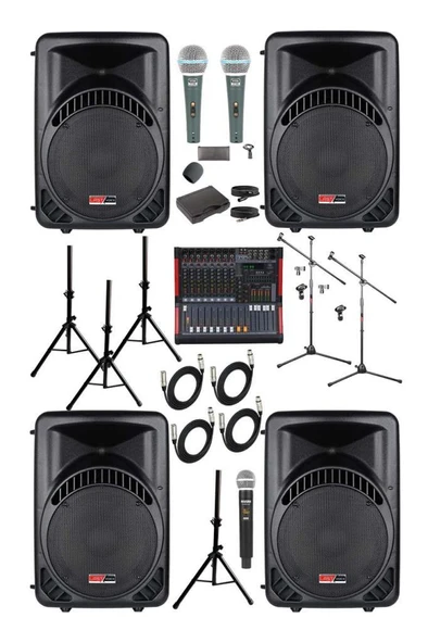 Lastvoice Ample Classy-Paket-4 Aktif hoparlör ve Mixer Full Ses Sistemi Seti ürün görseli 1