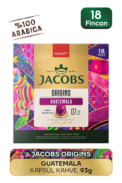 Jacobs Orıgıns Guatemala 7 Kapsül Kahve ürün görseli 1