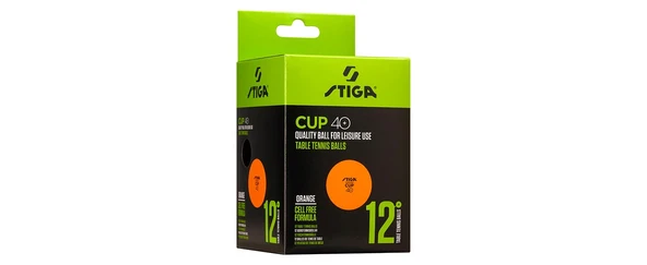 Stiga Table Tennis Ball Cup Pinpon Topu Turuncu 12li 1110-2503-12 ürün görseli 1