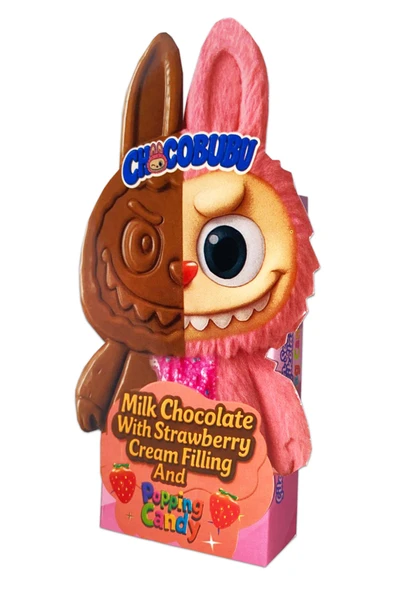 Frapella Chocobubu Patlayan Şekerli Çilek Aromalı Süt Kreması Dolgulu Sütlü Çikolata 100 Gr. ürün görseli 1