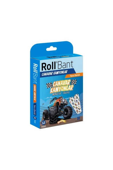 ROLL Bant Canavar Kamyonlar Yara Bandı 12 Adet ürün görseli 1
