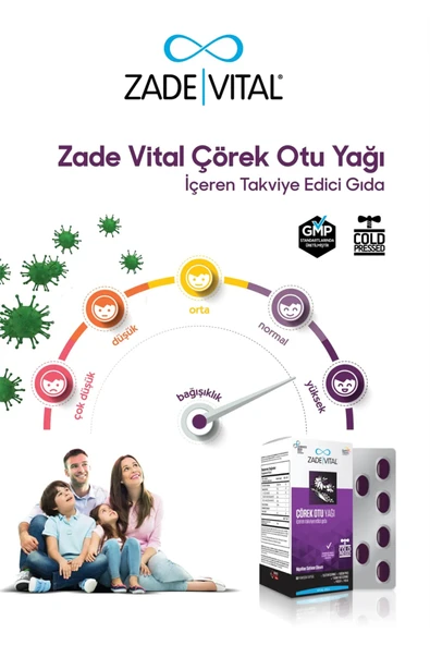 ZADE VİTAL Çörek Otu Yağı Blister 60 Kapsül ürün görseli 1