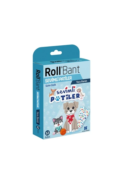 ROLL Bant Sevimli Patiler Yara Bandı 12 Adet ürün görseli 1