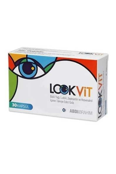 LOOKVİT Balık Yağı, Lutein, Zeaksantin ve Resveratrol içerikli 30 Kapsül ürün görseli 1