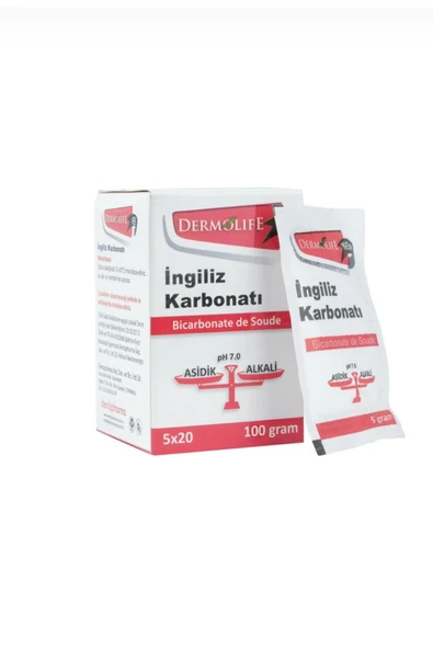 DENİZPHARMA Dermolife İngiliz Karbonatı Tekli Ambalaj 5 g x 20 Adet 100 g ürün görseli 1