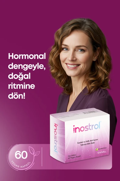 İNOSTROL Miyo Inositol, Kiro Inositol(40:1) Folik Asit D Vitamini Içeren 60 Kapsül Pcos;insülin Direnci ürün görseli 1
