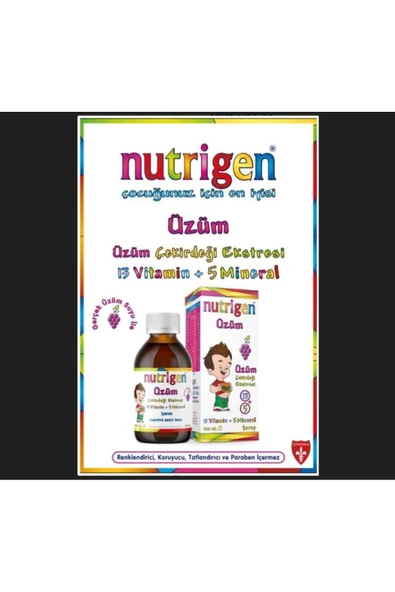 NUTRİGEN Şurup Üzüm 200 ML - Resim 2