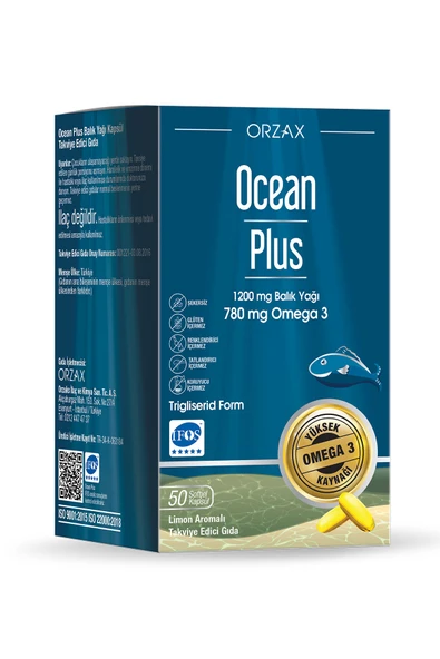 OCEAN Omega 3 Balık Yağı 1200 MG 50 Kapsül ürün görseli 1