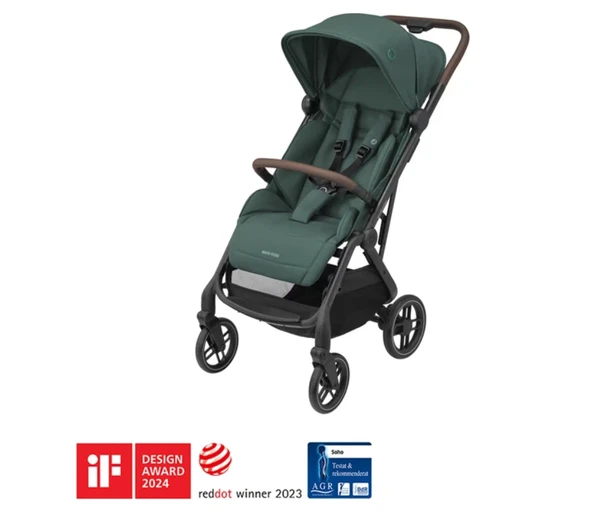Soho Kompakt Seyahat Sistem Olabilen Otomatik Katlanan Bebek Arabası Essential Green ürün görseli 1