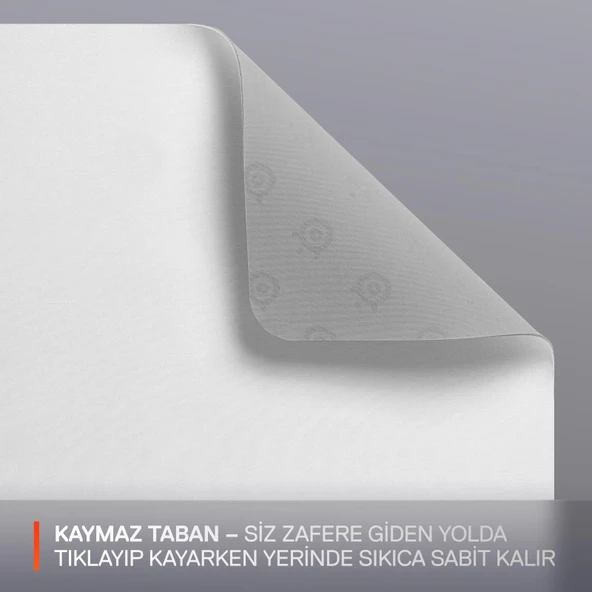 SteelSeries QcK Medium Gaming Oyun Mousepad - Beyaz - Resim 4