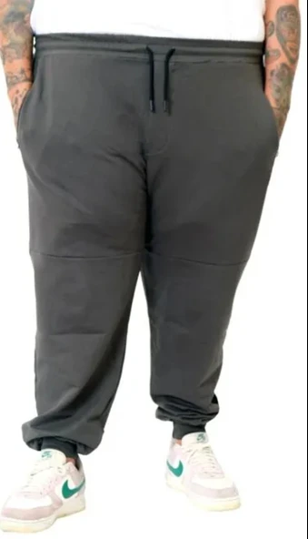 Büyük Beden Eşofman Altı DarPaça Zippered 22501 Haki ürün görseli 1