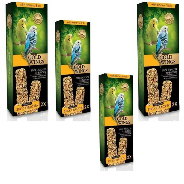 Gold Wings Premium Muabbet Kuşu Ballı Kraker 2x65gr.x 4 Adet ürün görseli 1
