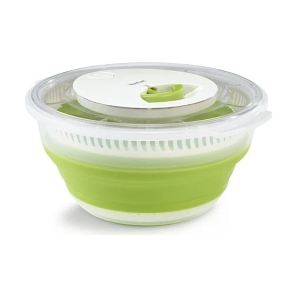 Tefal Katlanabilir Salata Kurutucu - Dayanıklı Plastik, 4 L, Kaymaz Taban, Sızdırmaz Tasarım, Çok Amaçlı Kullanım ürün görseli 1