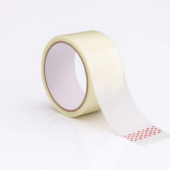 Enine Boyuna Lifli Tamir Bandı 48mm x 10mt Şeffaf Ultra Güçlü Yapışkan Onarım ve İzolasyon Bandı ürün görseli 1