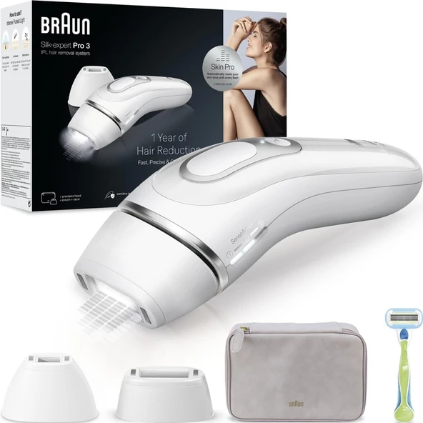 Braun Ipl Silk expert Pro 3, Evde Tüy Alma, Çanta, Venus Tıraş Makinesi, 2 Başlık Ile, PL3132 ürün görseli 1