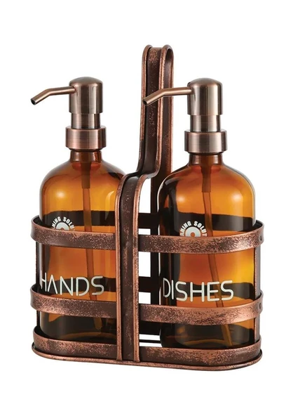 Rame Amber Sıvı Sabunluk Seti - 2x500 ML - Resim 4