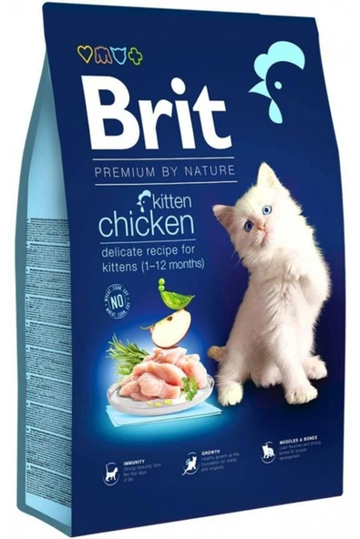 Brit Premium Kitten Tavuk ve Somonlu Yavru Kedi Maması 8 kg ürün görseli 1