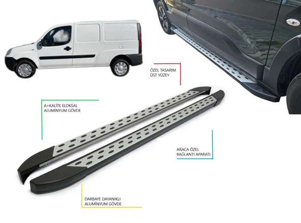 DOBLO MAXİ UZUN ŞASE NOKTALI YAN BASAMAK 2005 2006 2007 2008 2009 ürün görseli 1