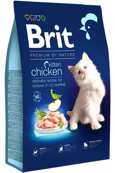 Brit Premium Kitten Tavuk ve Somonlu Yavru Kedi Maması 8 kg ürün görseli 1