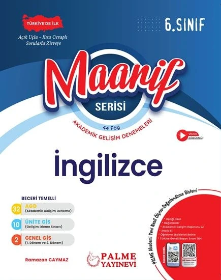 Palme Yayınları 6. Sınıf Maarif Serisi İngilizce Haftalık Deneme 44 Föy ürün görseli 1
