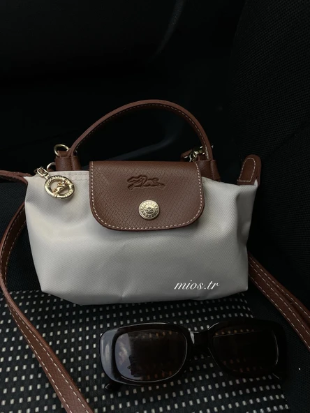 Mini Bej Longchamp Çanta ürün görseli 1