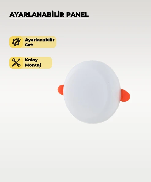 9W Sıva Altı Ayarlanabilir Led Panel Armatür Beyaz Işık - 2 Adet ürün görseli 1