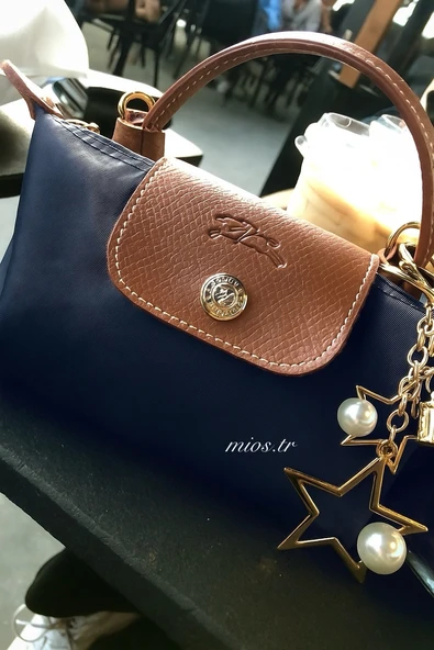 Mini Lacivert Longchamp Çanta ürün görseli 1