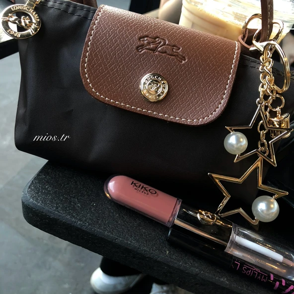 Mini Kahverengi Longchamp Çanta - Resim 3