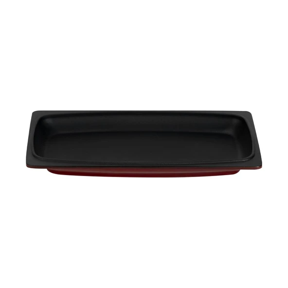 Lava Döküm Dikdörtgen Servis Tabağı Ölçü 30x15cm.-Bordo ürün görseli 1