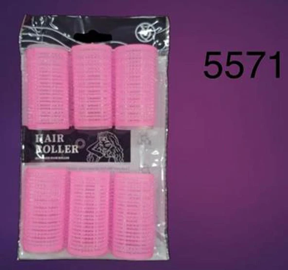 DVL 5571 - Cırtlı Bigudi 6 lı 2,5 cm Çap x 5 cm Uzunluk ürün görseli 1