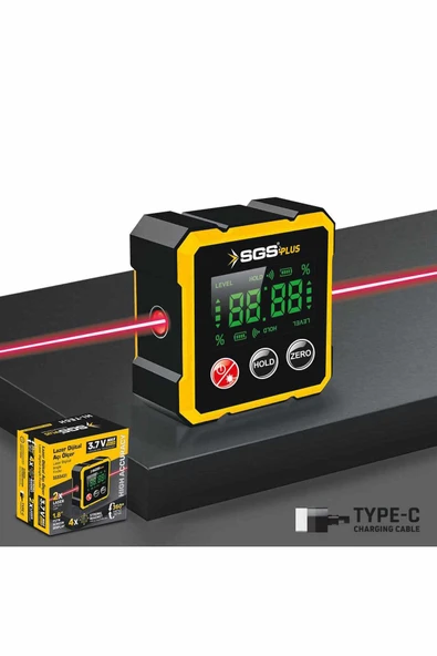Sgs Lazer Dijital Açı Ölçer Mıknatıslı ürün görseli 1