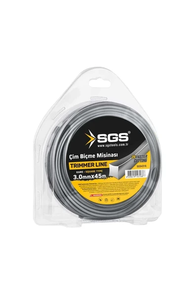 Sgs Tırpan Misinası Gri Kare 3 mm x 45 m ürün görseli 1