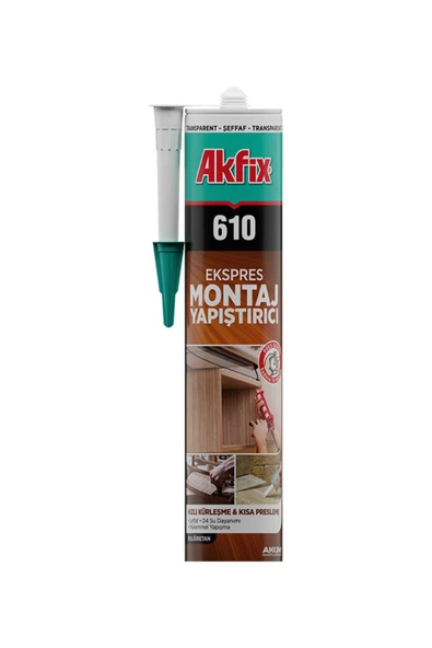 Akfix 610 Pu Dolap Toplama Yapıştırıcısı Sıvı Çivi 280 Ml Şeffaf ürün görseli 1