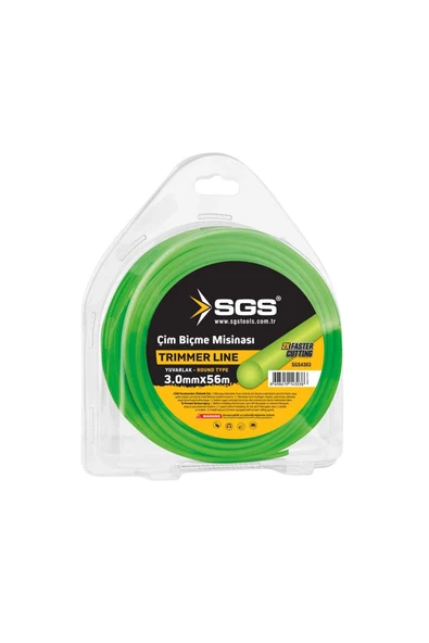 Sgs Tırpan Misinası Yeşil Yuvarlak 3 mm x 56 m ürün görseli 1