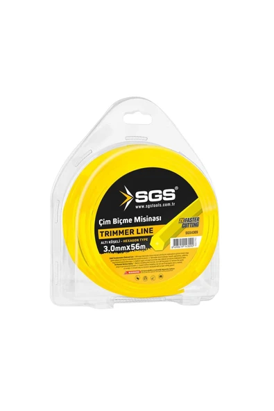 Sgs Tırpan Misinası Sarı Altıgen 3 mm x 56 m ürün görseli 1
