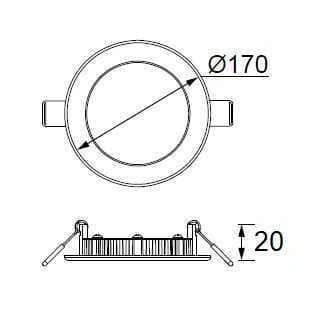 Jüpiter Slim Led Panel 12W 6500K LD472-Beyaz - Resim 2