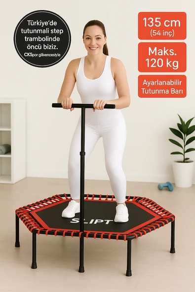 CKSpor  Tutunmalı Trambolin 135 Cm ''(54 Inç) Tutunmalı Step Trambolin Egzerisiz Trambolini ürün görseli 1
