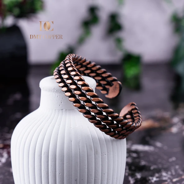 Dmt Copper Home %100 El Yapımı Bakır Bileklik,Doğal Antibakteriyel Bakır Bileklik, Sağlık Dostu Şık Tasarım ürün görseli 1