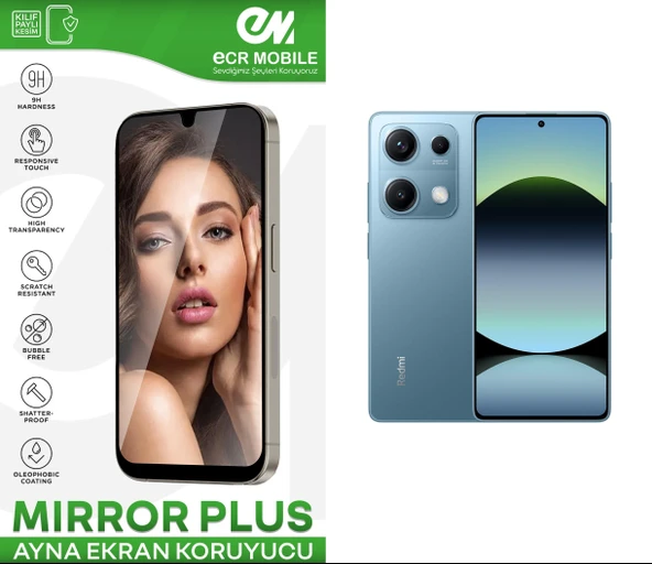 Redmi Note 14S ile Uyumlu Esnek Ayna(Mirror) 9H Nano Ekran Koruyucu ürün görseli 1