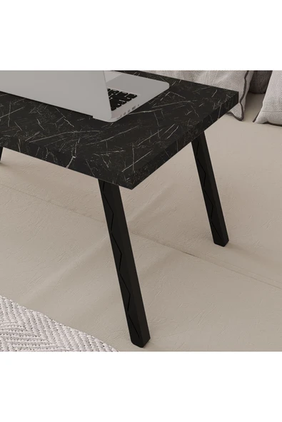 Modern Katlanır Laptop Yemek Çalışma Masası %100 MDF Çok Amaçlı Sehpa Masa LAPTOPMASA01  ROYAL MERMER ürün görseli 1