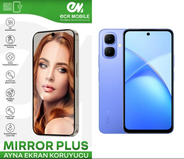 Infinix Smart 10 ile Uyumlu Esnek Ayna(Mirror) 9H Nano Ekran Koruyucu ürün görseli 1