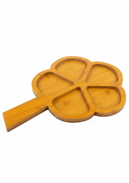 Yonca Bambu Sunumluk Tabak - 23 CM - Resim 3